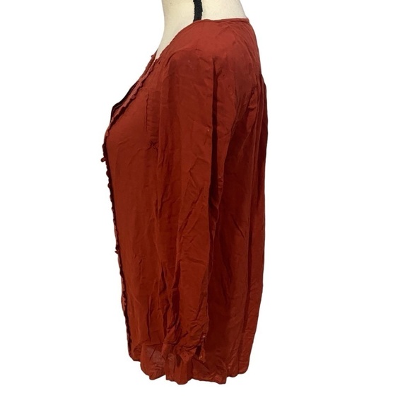 Maeve Boho Blouse Sz 6 Red Orange - Picture 3 of 9